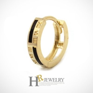 호림쥬얼리  14K HR 14K 명품 투라인 원터치 귀걸이 소 -1pcs  HGE188-3