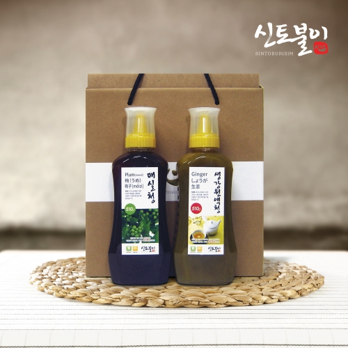 신토불이  매실청 생강원액청 2종 선물세트
