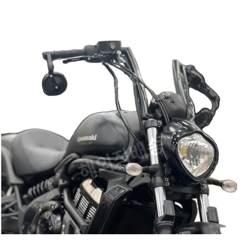 가와사키  호환 발칸S 650 튜닝 하이 핸들바 V44650 높이25CM 무광블랙