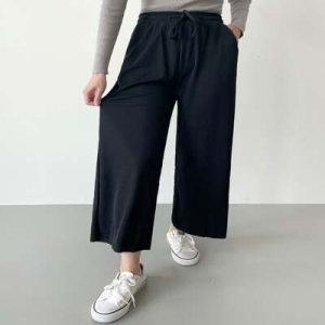 울바 셀럽하우스 여성겨 지 FQWI0568 스판 세미와이드 여자 골지 밴딩팬츠 583093_n620_25_1_WCE86AF