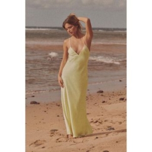 자라 우먼 새틴 미디 드레스 원피스 옐로우 8035331300 492260