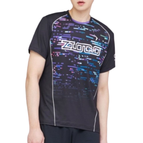 환스포츠 지오코 홀로그램 반팔 티셔츠 탁구복 경기복 반팔티 탁구유니폼 블랙 AQT-1045R 남