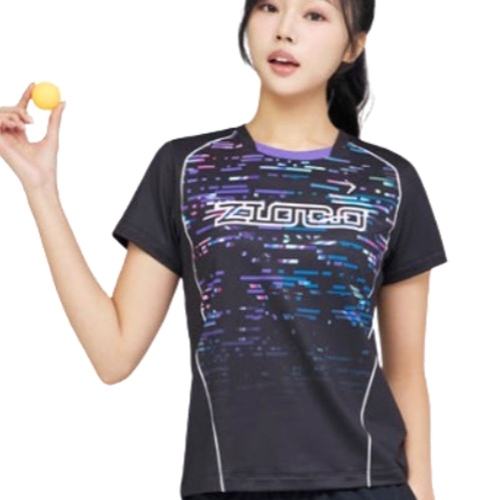 환스포츠 지오코 홀로그램 반팔 티셔츠 탁구복 경기복 반팔티 탁구유니폼 블랙 AQT-1046R 여