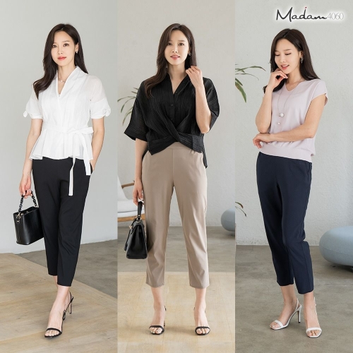 마담4060 엄마옷 인견밴딩팬츠3종-QHPN2405001