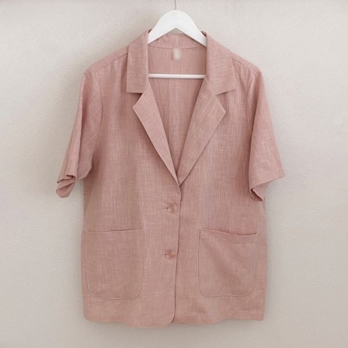 아이우먼 심플린넨반팔여름자켓 BNP589M506 빅사이즈