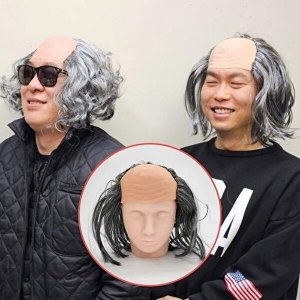 셀러허브 패션 JHQR5052_4B 가발 흰머리 촌캉스 직모 대머리 마빡이 웃긴