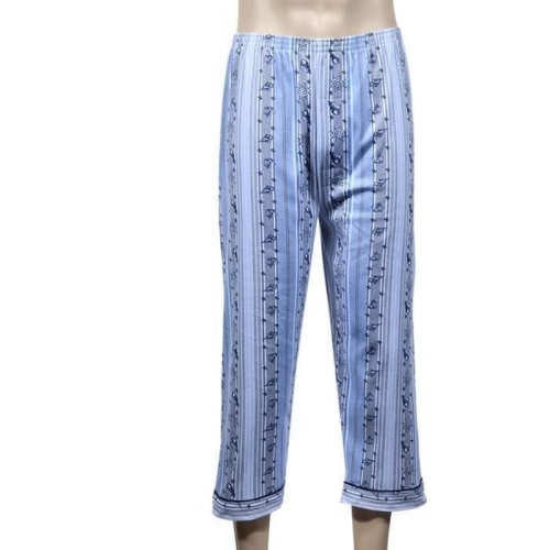 라일리 Rly 스트라이프 남성 면 100% 양면 9부 파자마 잠옷 바지 37329324