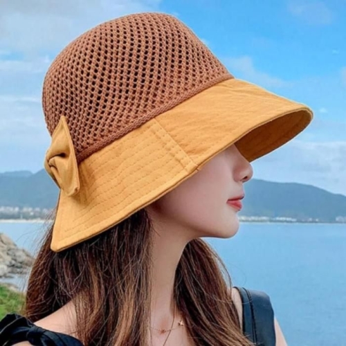 라일리 Rly 여성 햇빛차단 리본 버킷햇 여행 바캉스 썬캡 37329360