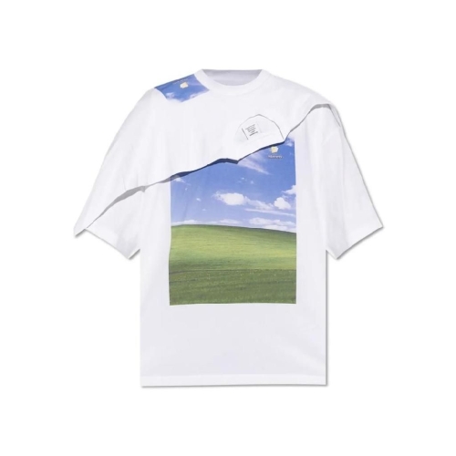 VETEMENTS layered graphic print 티셔츠 UH76TR770W1000 T