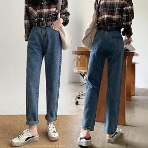 셀러허브 패션 JHQRM7NI_4B 청일자바지 기본 여자팬츠 일자 청바지