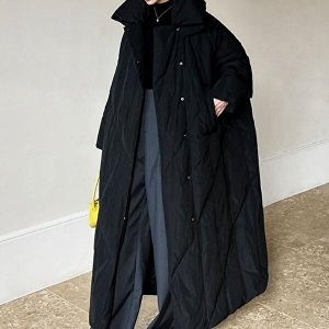 셀러허브 패션 JHQS8XYW_4B 여성 빅카라 데일리패딩 블랙 겨울 아우터