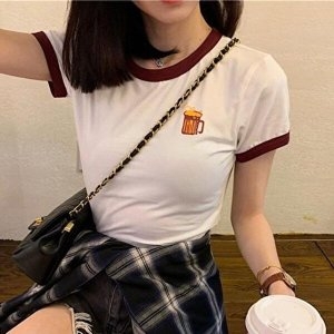 셀러허브 패션 JHQS8YH7_4B 앞뒤 프린팅 여자 크롭 URD012 사이즈 U넥