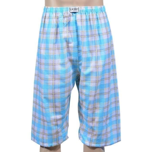 라일리 Rly 한 남성 엠보 8부 체크 패턴 파자마 잠옷 바지 37329310