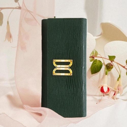 닥스 알렉사 그린 고급 크리스탈 DD장식 장지갑_DCWA5F284E2