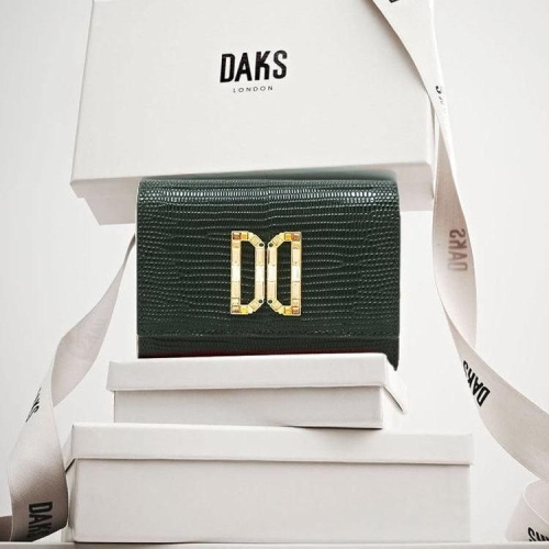 닥스 알렉사 그린 고급 크리스탈 DD장식 반지갑_DCWA5F283E2