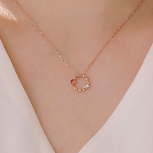 헤스티아  핸드메이드+쇼핑백/Gioia/ Happy birthday January 925 Silver Necklace HTJK-516..