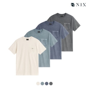 닉스 유니 16S싱글 와펜 피그먼트다잉 티셔츠 오버핏 FNRMCTR751P L 라이트블루 L