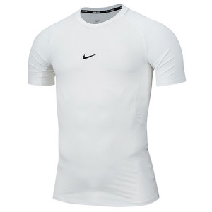 나이키  AS 프로 드라이 타이츠 탑 S/S 기능성 반팔 레이어드 티 백색 7933100