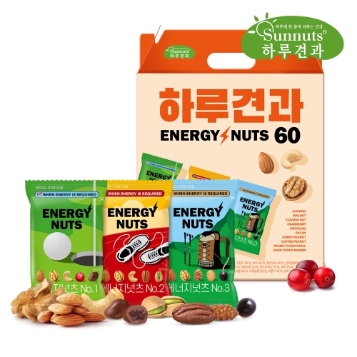 선명농수산 썬넛트 에너지 넛츠 세트 20g 60개입