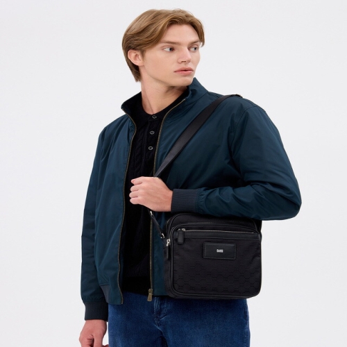 닥스 로고프린트 가죽 크로스백_WBBA4F330BK