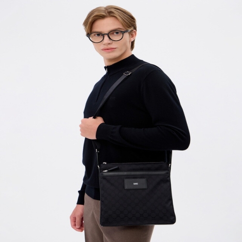 닥스 로고프린트 가죽 크로스백_WBBA4F331BK