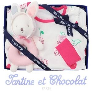 쇼콜라 임신출산백일돌조카 튤립상하+니니딸랑이 2종세트..35284162