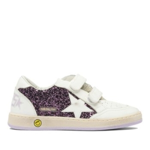 골든구스 주니어 화이트 퍼플 글리터 로우탑 스니커즈 GYF00501 F00744645327
