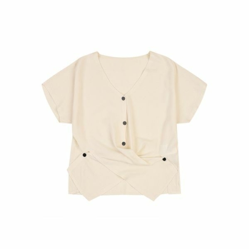 반에이크 브이넥 반팔 가디건_VB38KCUG04Z