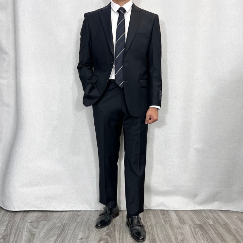 정장 4계절 울 혼방 히든밴딩 클레식수트 예복 턱시도 레귤러핏 블랙 Z3JW02-2