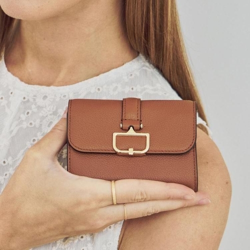 닥스 버크백 샬롯 브라운 D장식 소가죽 반지갑_DCWA5F551W2