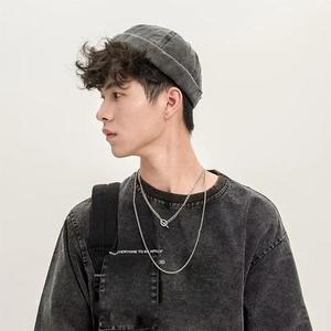 심플 창없는 모자 캡없는 와치캡 짧은 숏 남성비니 WFI2AM1