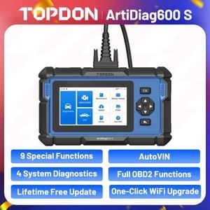 바이크  진단기 스캐너코드리더기 자동리더기 Topdon Artidiag600S OBD2 스캐너 자동차 진단 도구 ABS SRS