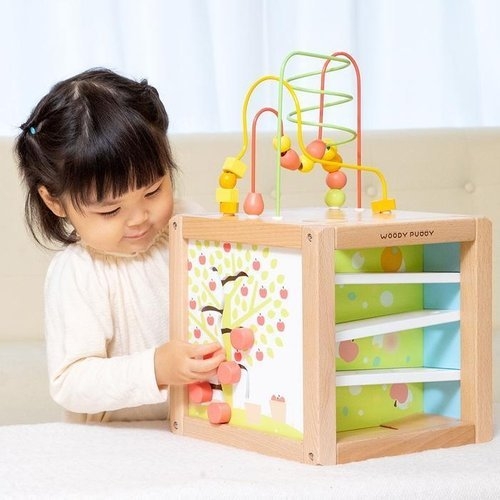원목 후르츠 액티비티 플레이박스 영유아용 인지 소근육 롤러코스터 16027457