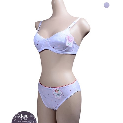 조은 착용감의 하트패턴 주니어 3단계 브라팬티