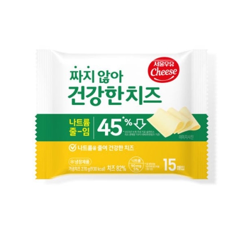 서울우유  짜지않아 건강한 치즈 15매 270g
