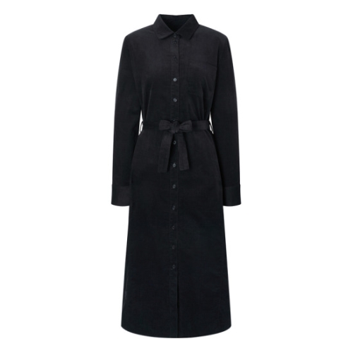 헤지스레이디스 여성 네이비 코듀로이 면 셔츠형원피스 WSDR4D902N3