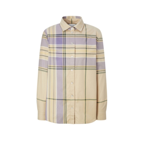 헤지스레이디스 여성 스테디셀러NEW베이지 체크 면 긴팔셔츠 WSSH4DC81I2