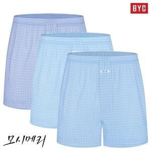 BYC 모시메리 박서 트렁크팬티 3매입 시원하고 통풍성이 좋은 트렁크 남자팬티 1810478