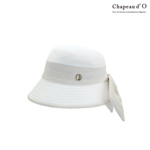 THE 샤포도 파이크 백 리본 클로슈 화이트 CU-1EBV190WH