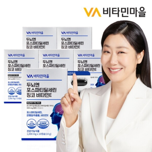 비타민마을 두뇌엔 포스파티딜세린 징코 비타민E 10캡슐
