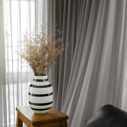 윈도우드레스 이브닝 그레이 쉬폰커튼