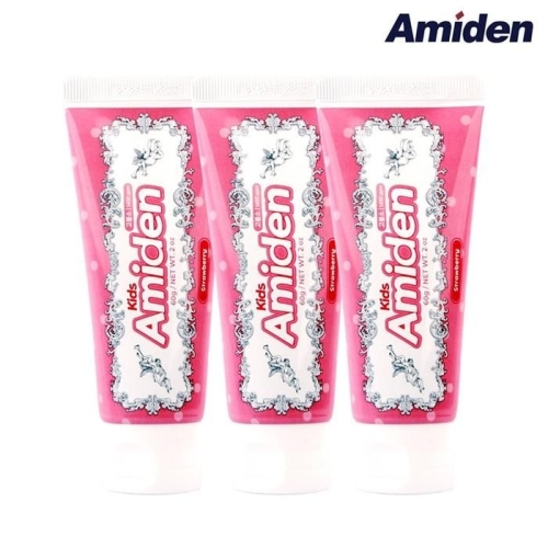 퓨어덴탈 아미덴 어린이 고불소 딸기향 치약 60g