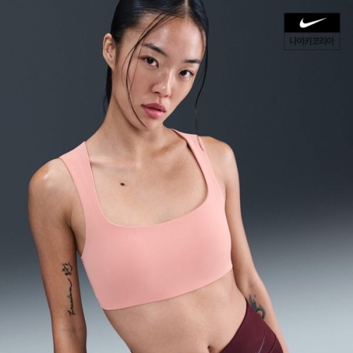 나이키 젠비 여성 라이트 서포트 라이틀리 라인드 스포츠 브라_HQ3957-685