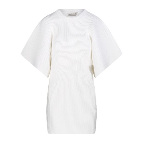 패로슈 화이트 리브 니트 미니 원피스 RILLA D550924 002