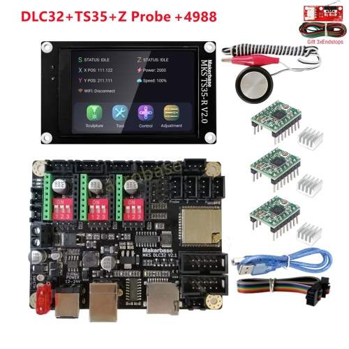 MKS  DLC32 V2 CNC 기계 디스플레이 키트 GRBL 오프라인 비트 조각 컨트롤러 32 LCD 업그레이드 MAX CNC3018