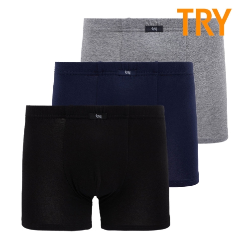 TRY 남성 면드로즈 인밴드 단색 학생팬티 사각팬티_TMDROM7