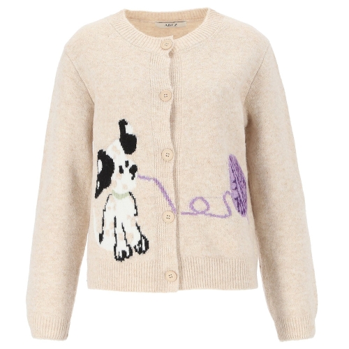 Ab.f.z 패턴 포인트 긴팔 니트 가디건 APY4GY37L