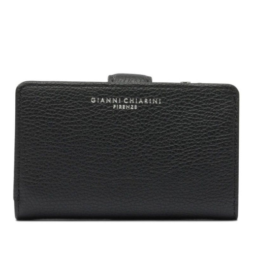 지아니끼아리니 블랙 텍스처드 가죽 콤팩트 지갑 PFWBW13757GRN