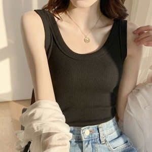 사계절 다용도 U넥 골지 소재 여성 데일리 나시 WF8CD0C