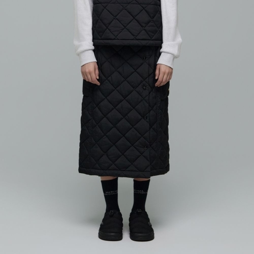 내셔널지오그래픽 N244WSK110 여성 엘크 패딩 롱기장 스커트 CARBON BLACK